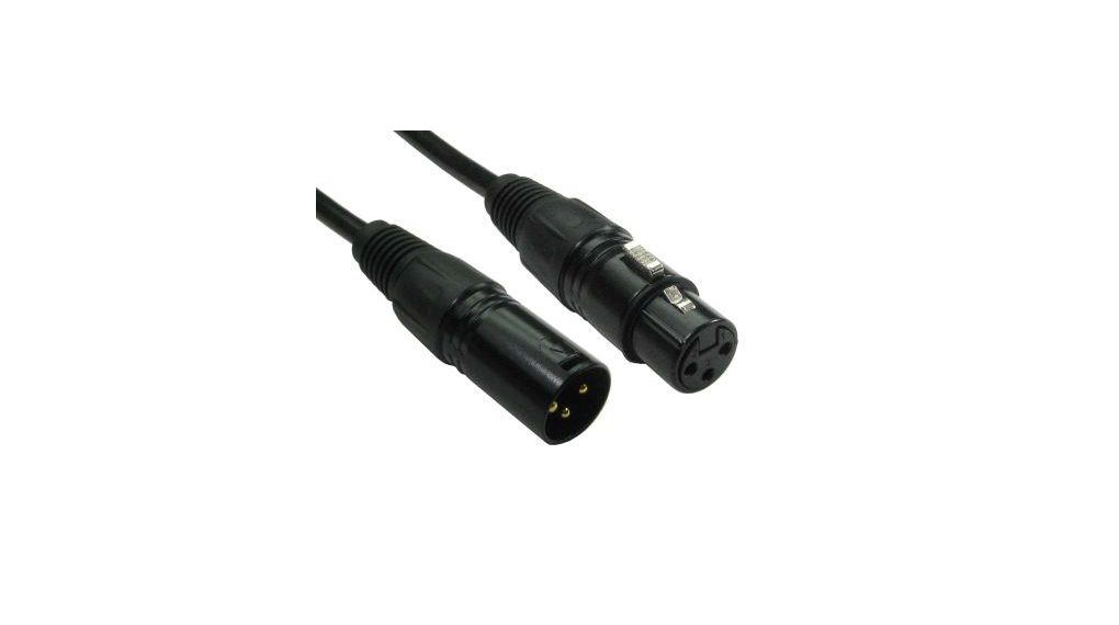Ljudkabel, XLR 3-stiftskontakt - XLR 3-Pin Socket, 20m
